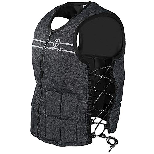 Hyperwear Hyper Vest FIT Weighted Vest for Women Walking & Bone Health – Adjustable USA Steel Weights, Machine Washable – Osteoporosis Exercise, No Chest Weights - 10 lb or 5 lb Options - color: 10lbs Carbon Black, size: Small