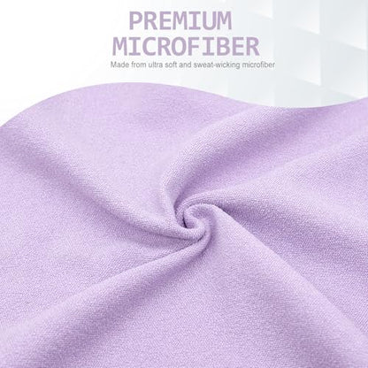 Eunzel Hot Yoga Towel - Microfiber Non Slip Yoga Mat Towel with Grip Dot Sweat Absorbent Towel for Hot Yoga, Pilates and Fitness 72" x 24", Taro Purple/White - color: Taro Purple/ White