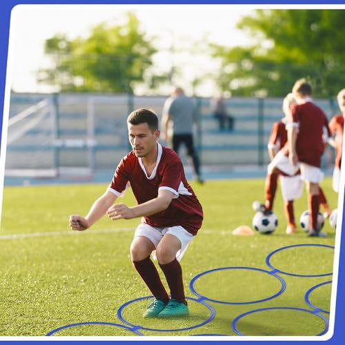 Shappy 50 Pcs Agility Rings Speed with Bags, Training Hoops - color: Blue
