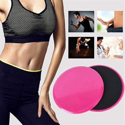KYOFIS Dual Sided Gliding Discs, Fitness Exercise Sliders Core Exercise Sliders Full Body Workout for Pilates Yoga Fitness Equipment Accessories(Red)