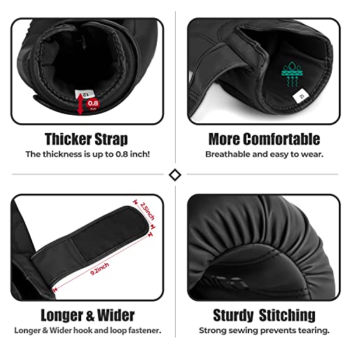 Boxing Gloves for Men & Women, Premium Leather Sparring Heavy Bag Training Gloves, Pro Punching Bag Gloves for Muay Thai, Kickboxing, MMA