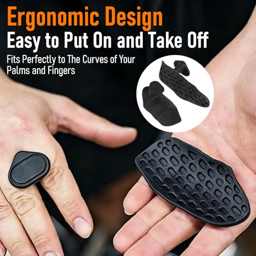 Winb Weight Lifting Grips, Rubber Anti-Slip, Ergonomic Hand Protector for Gym Training, Dumbbell, Bar, Pull Up, Men and Women, 4 Pack