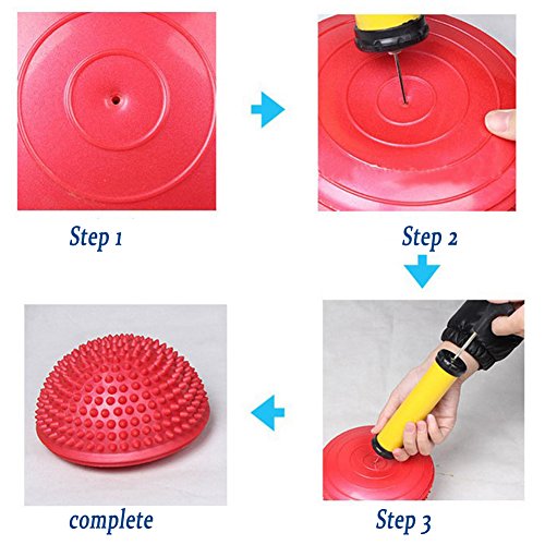 Hedgehog Balance Pods, Foot Massage Half Ball Balance Pods Spiky for Kids Adults Sports, Foot Massage, Stability Training(Yellow)