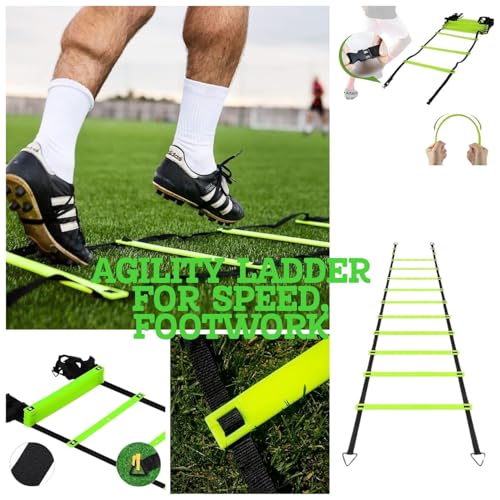 Agility Ladder for Speed, Footwork & Coordination - Adjustable, Durable & Portable Training Tool for Sports & Fitness