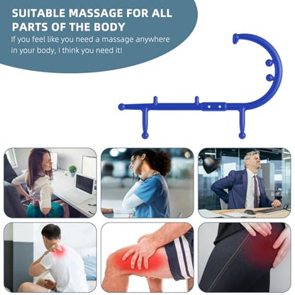 KEINE MARKE Massage Trigger Point Cane Body Deep Tissue Handheld Back, Neck, Shoulder, Leg and Feet Massager Rod, Muscle Release Tool Self Massage Hook Cane for Women & Men (Upgraded Blue)