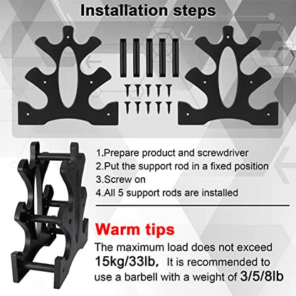 1 Pack Dumbbell Rack Stand, 3 Tier Dumbbell Bracket