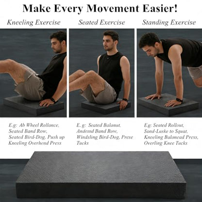 High-Density Balance Pad, Extra Large Balance Pad for Physical Therapy, TPU Foam Balance Board for Rehabilitation Stability Workout Knee and Ankle Exercise