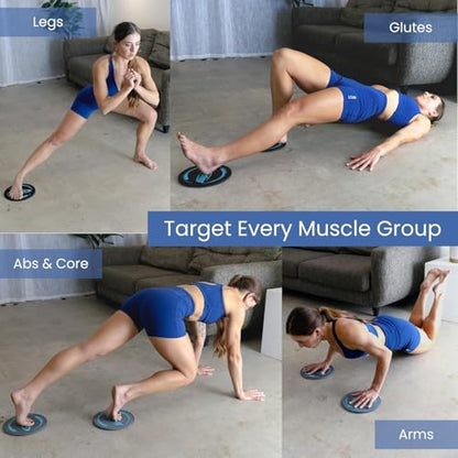 Gliding Studio Pack, Exercise Sliders in Bulk: 12 Pairs for Hardwood Floors
