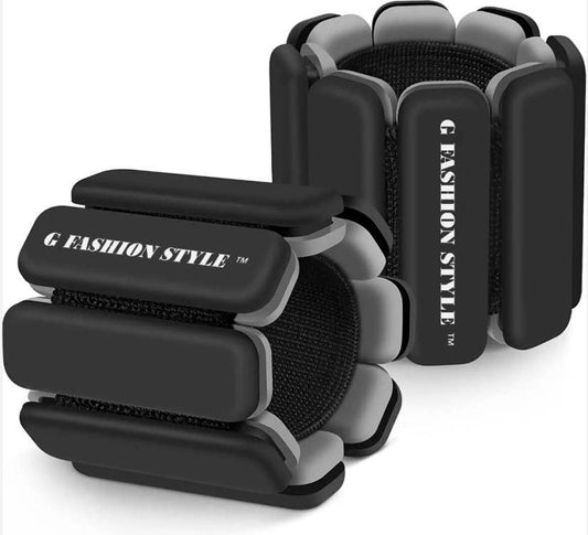 Wearable Wrist & Ankle Weights, Set of 2 (1 LB ea.), Adjustable Arm Weights Set, Weight Loss Bracelet, For Running, Walking, Jogging, Jumping, Yoga, Dance, Pilates, Aerobics, Strength Training, Women/Man. - color: Black