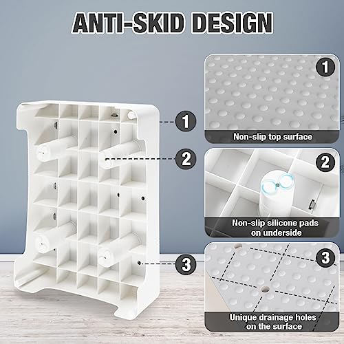 HBTower Mobility Step Stool for Adults & Seniors,Non-Slip Platform - color: White