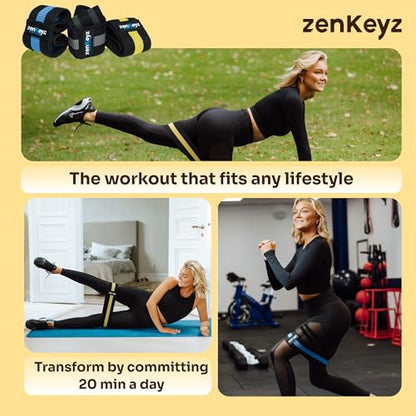 Resistance Fabric Booty Bands- 3 Working Out Hip Stretch Bands for Legs, Butt, Glutes- Exercise Loop Band for Workout, Stretching, Warm-Up, Strength Training, Squats, Build Glute & Muscle, Women & Men