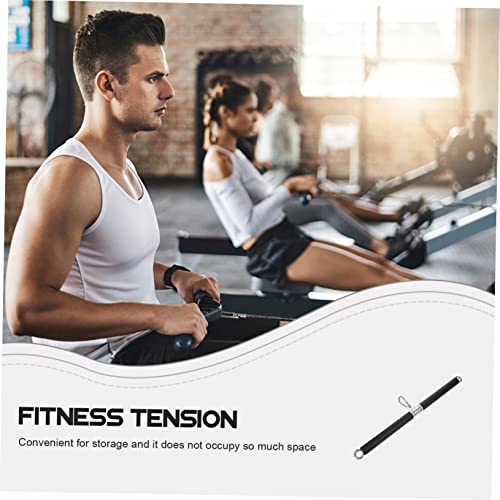 Kisangel 1Pc Bearing Ring Short Tie Rod for Weight Machines Straight Pulling Accessory for Back Triceps Shoulders Strength Training Compatible with Cable and Home Gym Equipment