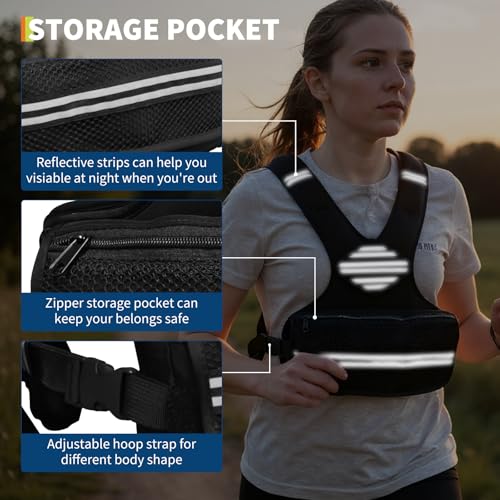Adjustable Weighted Vest, Neoprene Weight Vest for Jogging,Walking, Running with Reflective Strips and Mesh Pockets