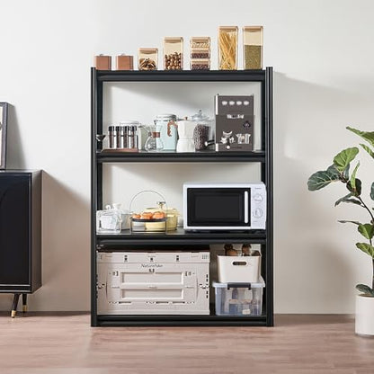 VEVOR Storage Shelves, 2400 lbs, 4 Tier Garage Storage Shelving, 20" D x 40" W x 57" H Adjustable Metal Shelves for Garage Shelves Utility Rack Shelf, Ideal for Kitchen, Warehouse, Basement, Black - size: 20" D x 40" W x 57" H
