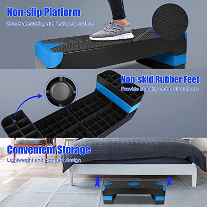 Adjustabl Aerobic Stepper Fitness Step Platform Health Workout for Sports Training