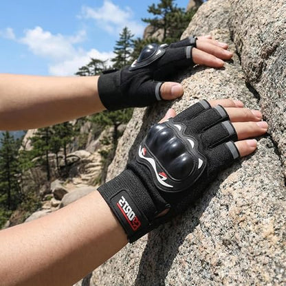Motorcycle Gloves for Men Women, Breathable TPU Protection, for Motorcycle Cycling ATV Riding Tactical Training Fitness Workout Black(OSFA or L)