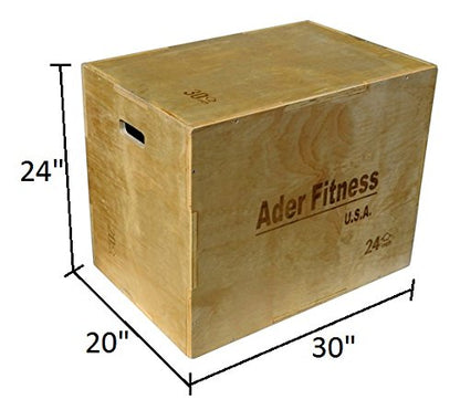 Ader 20" 24" 30" Three in One Wooden Plyo Jumping Platform