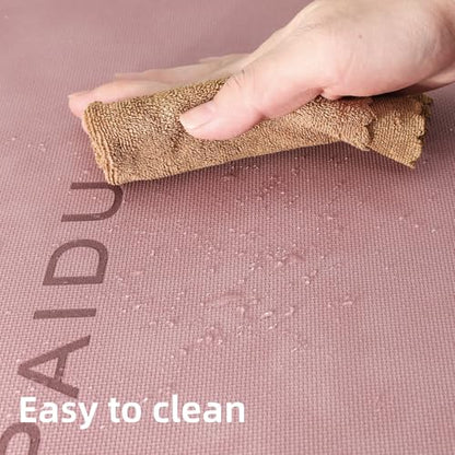 PAIDU Yoga Mat Non Slip Anti-tear,extra thick-2/5 inch（10MM）High Resiliency Professional POE Yoga Mats for Women Men Kids,72"x24"inch,Workout, Yoga, Pilates and Floor Exercise, with Carrier Strap