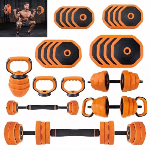 Adjustable Dumbbells, 44/66/88lbs Free Weight Set with Connector,4 In1 Dumbbells Set Used As Barbell,Kettlebells,Push Up Stand for Home Gym - size: 44 LB
