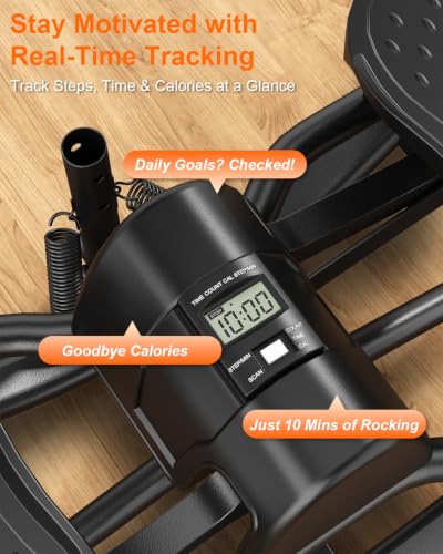 Rock Stepper for Exercise at Home, Rocking Stepper Side to Side - color: Black