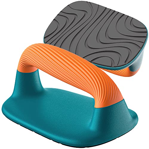 Dolibest Push Up Bar, 12'' High Parallettes Bars with Wooden Handles, Stable and Comfortable Calisthenics Equipment, Suitable for Handstand, L-Sit, Dip Bar, Strength Training for Indoor Outdoor Use - color: Plastic Handle