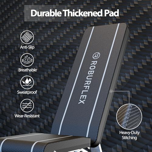 Adjustable/Foldable Workout Exercise Bench for Home Gym, Weightlifting and Strength Training - 6x4x2 Positions- 700 Pounds Load