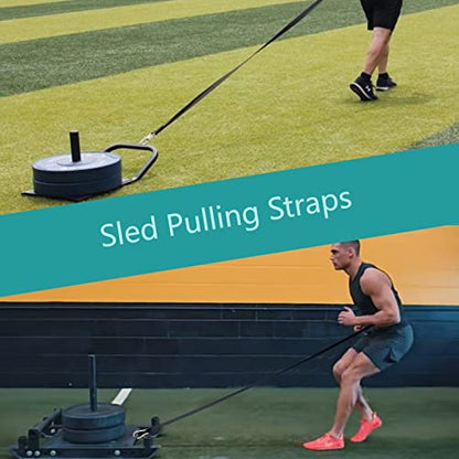 Weighted Training Waist Belt for Pulling Sled and Tires,Weight Sled Pulling Strap,Sled Trainer Pull Leash of Sled Harness,Pulley Strap for Strength Speed Agility Training