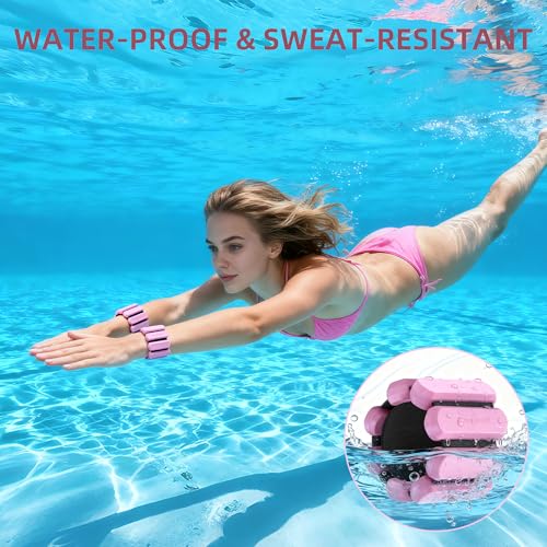 Wrist Ankle Weights for Women Men 2lbs /Pair - Adjustable Arm Leg Pilates Weights Weighted Bangles Wristbands for Gym, Yoga, Strength Training Fitness Workout