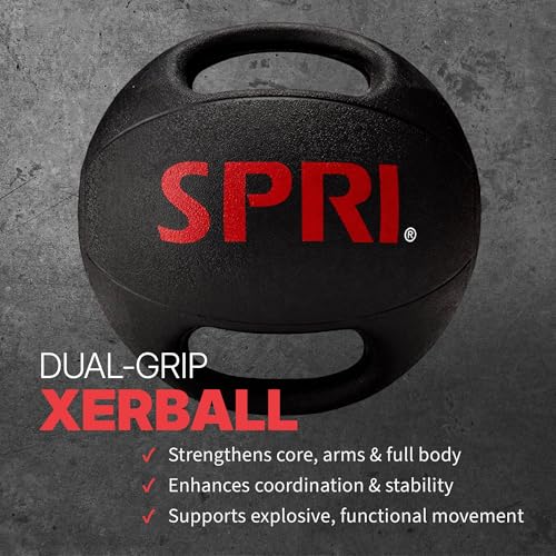 SPRI Medicine Ball with Handles - size: 12 LB