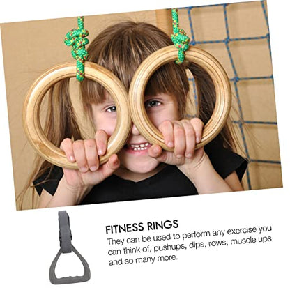 Adjustable Gymnastic Rings Set for Boys and Girls Sturdy Fitness Equipment Straps for Strength Building and Shoulder Joint Exercises