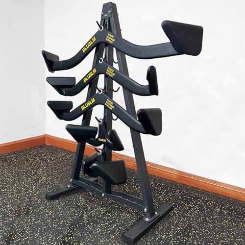 BLUSLM Lat Pull Down Bar Gym Accessory Rack, Lat Pulldown Attachments Cable Attachment Storage Rack for Mag Grip - Home Gym Fitness Heavy Duty A-Frame Stand - color: S-ZHIJIA
