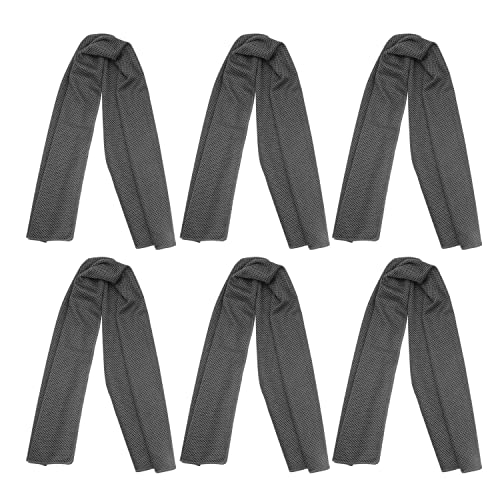 INNOLIFE 6 Pack Cooling Towels Breathable Ice Towel for Sports, Gym, Fitness, Running, Hiking, Yoga - Black - color: Black