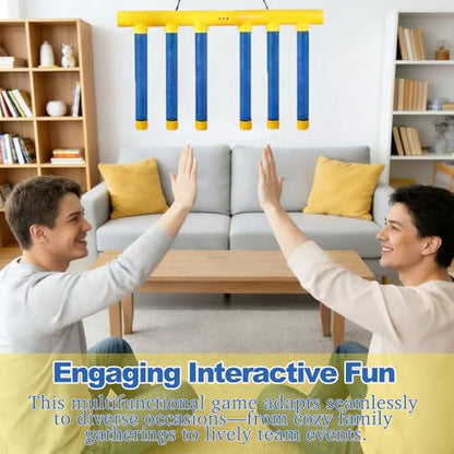 Reflective Drop Stick Challenge Game, Hand-Eye Coordination Reflex Training Toy with 3 Speed Modes, Interactive Catching Sticks Game - color: Deep Blue