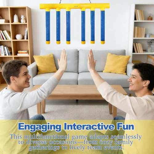 Reflective Drop Stick Challenge Game, Hand-Eye Coordination Reflex Training Toy with 3 Speed Modes, Interactive Catching Sticks Game - color: Light blue