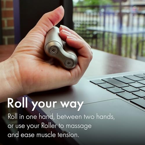 ONO Roller - Handheld Fidget Toy for Adults | Help Relieve Stress, Anxiety, Tension | Promotes Focus, Clarity | Compact, Portable Design (Titanium, Junior Size - Titanium) - size: Junior Size, style: Natural