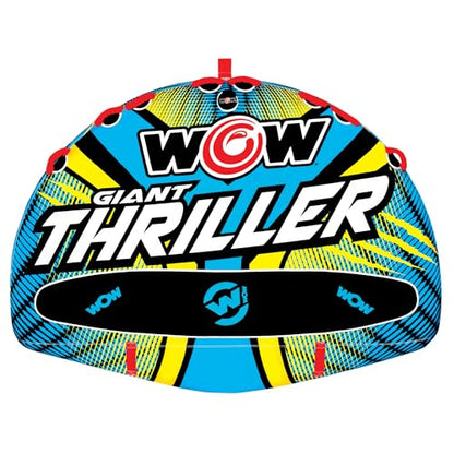 Wow Sports Thriller Towable Deck Tube for Boating Adults, Tubing Boat Inflatable for Water Sports - size: 4 person