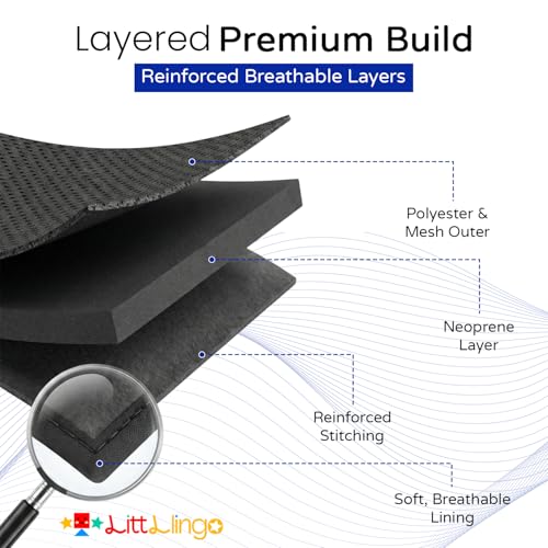 Weighted Vest for kids with Adjustable Weights, Compression Vest for Kids & Toddlers, Removable Metal Beads, Breathable Mesh and 6 Pockets