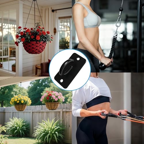 4 Pcs Resistance Bands Door Anchor, Battle Rope Anchor, Ceiling Hooks Heavy Duty, Wall Mount Bracket for Strength Training, Yoga, Home Gym