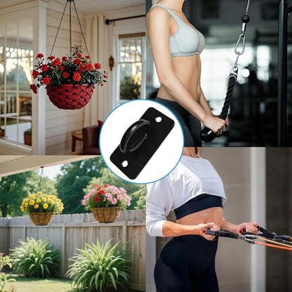 4 Pcs Resistance Bands Door Anchor, Battle Rope Anchor, Ceiling Hooks Heavy Duty, Wall Mount Bracket for Strength Training, Yoga, Home Gym