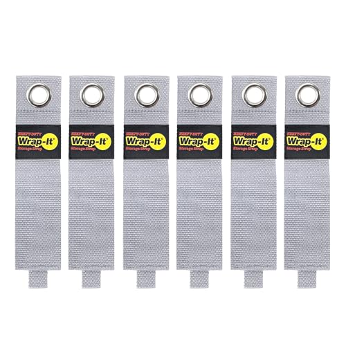 Heavy-Duty Wrap-It Storage Straps - 17" (6-Pack) Silver - color: Silver, size: 17-in. (6-Pack)