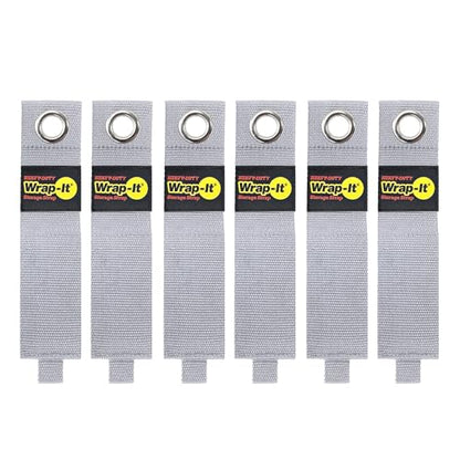 Heavy-Duty Wrap-It Storage Straps - 17" (6-Pack) Silver - color: Silver, size: 17-in. (6-Pack)