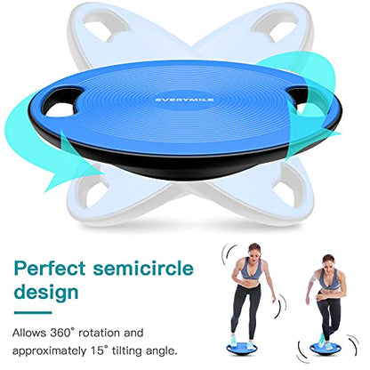 Wobble Balance Board, Exercise Balance Stability Trainer Portable Balance Board with Handle for Workout Core Trainer Physical Therapy & Gym No-Skid Surface