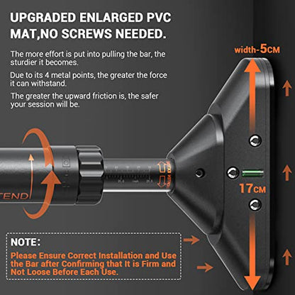 Sportneer Pull Up Bar Without Screws and 5 Levels Resistance Bands