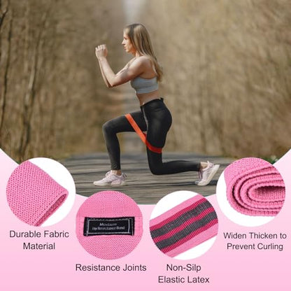 PATIKIL Booty Resistance Bands for Working Out Non-Slip Workout Bands Fabric Resistance Loops Elastic Exercise Fitness Bands for Women Men Hip Leg Gym