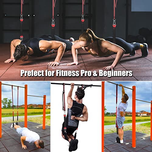 Pull Up Assistance Bands with Fabric Feet/Knee Rest, Heavy Duty Pull Up Resistance Bands, Pull up Assist Bands Pull-up Exercise Band for Chin-up Workout, Body Stretching - style: Two feet 300lbs