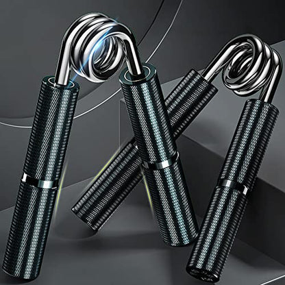 Silver Metal Hand Grip Set, 50LB-400LB No Slip Heavy-Duty Grip Strengthener Great Wrist & Forearm Hand Exerciser, Home Gym, Hand Gripper Grip Strength Trainer - color: 7Pack(50+100+150+200+250+300+350LB), size: 7Pack(50LB-350LB)