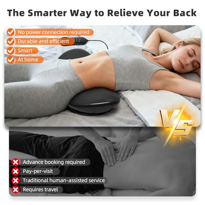 4-in-1 Electric Lumbar Traction Device, Back Massager with Adjustable Air Traction ,3 Level Heating, Vibration and Therapy,Lower Back Massager for Sciatica Relief, Office Lumbar Pressure & Stiffness