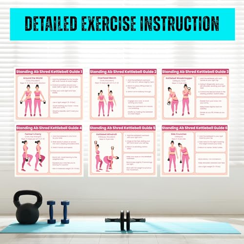 30-Day Standing Ab Kettlebell Workout Plan – Core Training Program, Exercise Charts, No Floor Ab Routine for Home Gym, Step-by-Step Guides + Workout Schedule