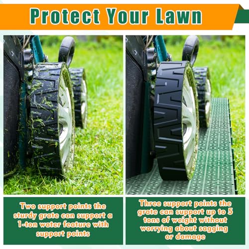 10 Pcs Ground Protection Mats, Green Interlocking 15.7 x 15.7 in - color: Green, size: 15.7 x 15.7 in