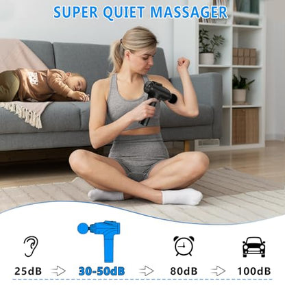 APHERMA Massage Gun, Muscle Massage Gun for Athletes Handheld Electric Deep Tissue Back Massager, Percussion Massage Device for Pain Relief with 30 Speed Levels 9 Heads Black - color: Black